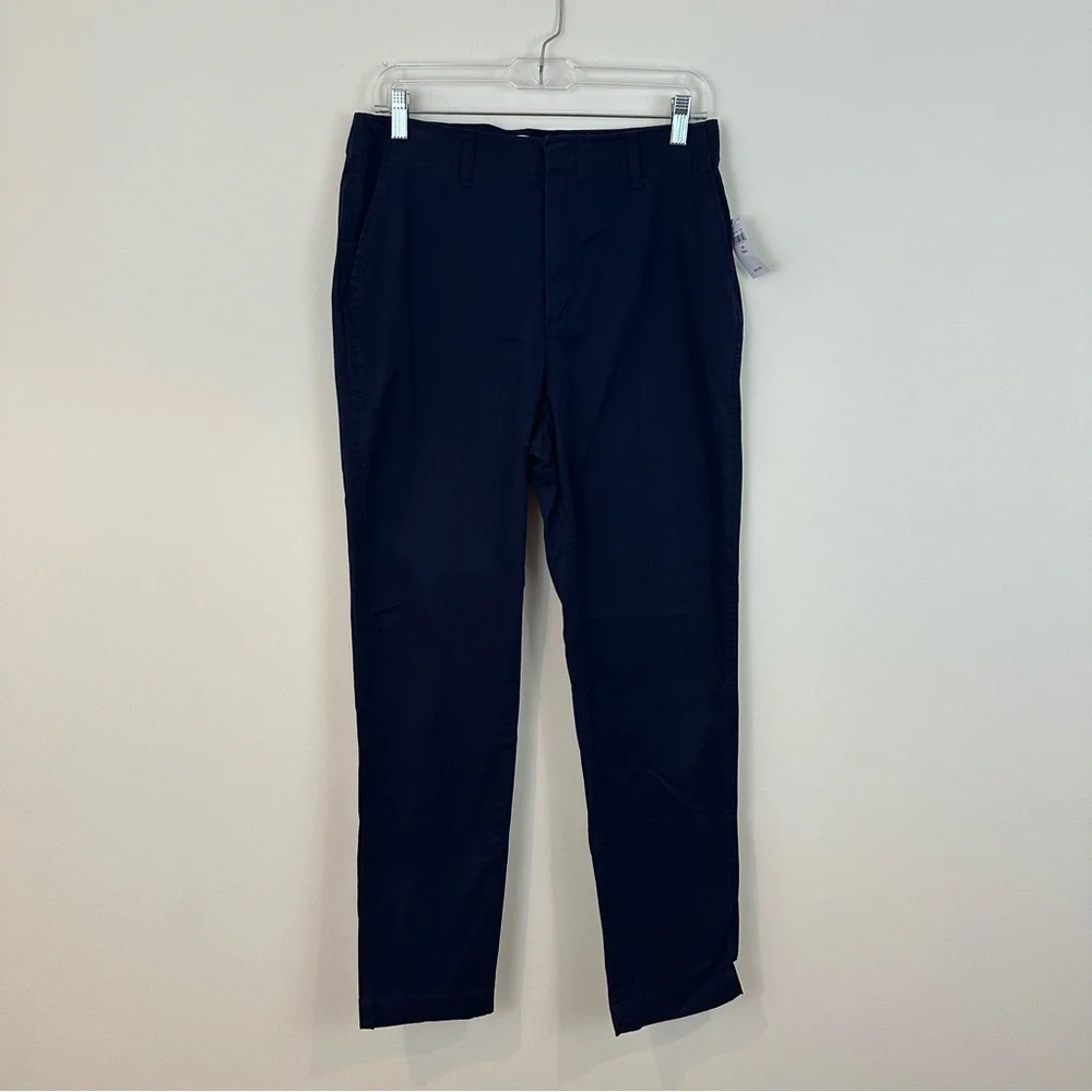 Gap Downtown Khaki Pants in Navy Straight Leg Fit Size 10 Tall Women's NWT - Picture 3 of 6